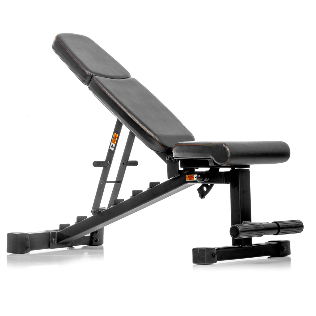 5-50 lb Hex Dumbbell Set with Rack and Weight Bench